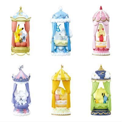 Reement Pokmon NIGHTY NIGHT Collection, 6 Pieces, 1 Box, Single Size (H x W x D): 4.5 x 2.8 x 2.8 inches (115 x 70 x 70 mm), Made of PVC, ABS