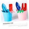 FOYTOKI 1Set Mini Gardening Tools Metal Shovel Hoe Rake for Planting Fun for Little Hands for Outdoor Activities view 3
