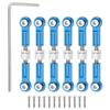 MECCANIXITY 6 Pcs Steering Servo Turnbuckle Rod RC Aluminum Alloy Linkages for A959 A969 A979 K929 1/18 On-Road RC Car (Blue, 37mm) view 1