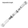 MECCANIXITY 2 Pcs Steering Servo Turnbuckle Rod RC Aluminum Alloy Linkages for HSP 1/10 94123 On-Road RC Car (Silver Tone, 62mm) view 4