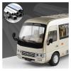 1 24 for Toyota Coaster Bus Alloy Car Model Sound and Light Pull Back Car Enthusiasts Collectibles Birthday Gift Simulation Vehicle Playset(Gray) view 3
