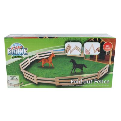 Kids Globe Farming Livestock Gate (156 cm, 1:24 Scale, Farm Fence for Children, Kids Farm Accessories, Toy Farm) 610303