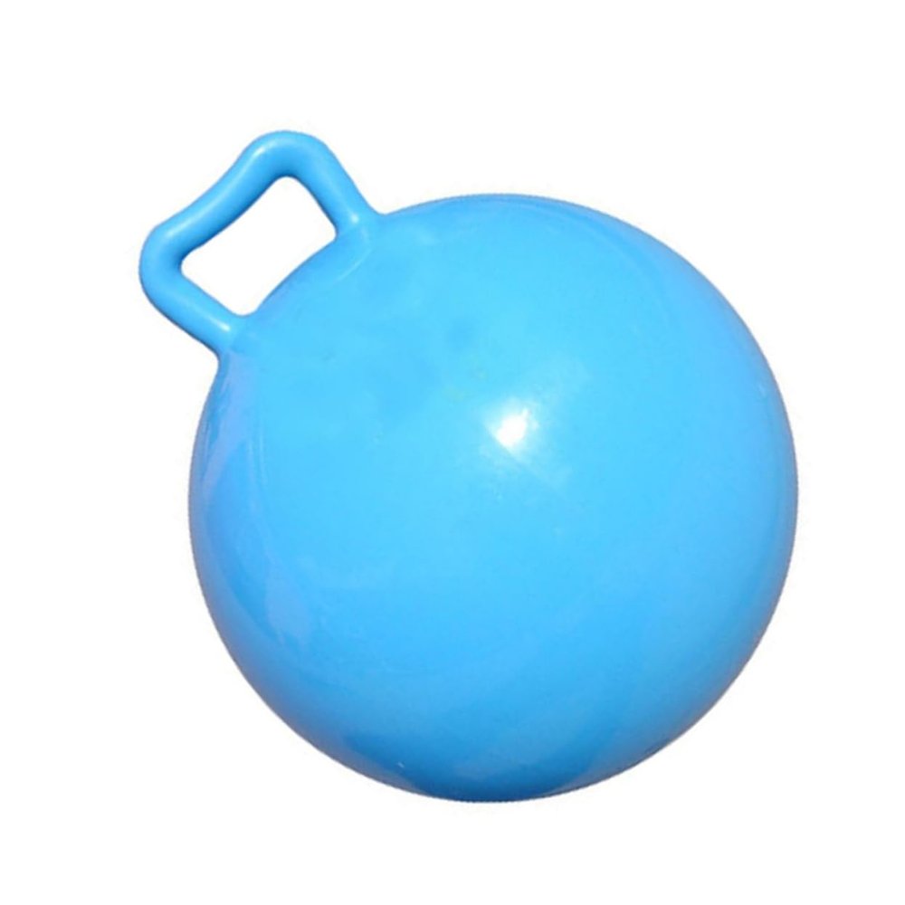 ERINGOGO Boy Girl Inflatable Bounce Ball Blue PVC Jumping Toy Grip Handle for Indoor Promotes Coordination and Balance Ages