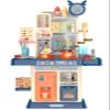 Play Kitchen for Toddlers, Kids Kitchen Playset Toddler Girl Toys with Cooking Stove Steam, Sink and Food Pretend Cooking Set Toy for 3 4 5 Year Old Kid Birthday (Blue) view 1
