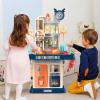 Play Kitchen for Toddlers, Kids Kitchen Playset Toddler Girl Toys with Cooking Stove Steam, Sink and Food Pretend Cooking Set Toy for 3 4 5 Year Old Kid Birthday (Blue) view 4