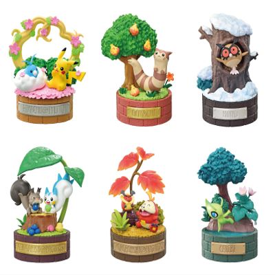 Reement Pokmon Forest Small Nothing Series Peaceful Moments! 8 Pieces, 1 Box, Single Size (H x W x D): 4.5 x 2.8 x 2.8 inches (115 x 70 x 70 mm), PVC, ABS