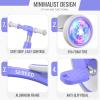 SEREED Colorful Lighting Toddler Tricycle for 2-5 Years Old Boys Girls, Adjustable Seat&Handlebar Trike, Removable Basket, Birthday Gift Idea for Kids Ages 2+ (Purple) view 3