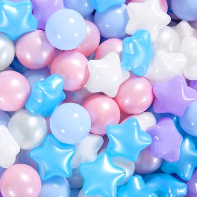 Heopeis Star Ball Pit Balls 100 200 500 for Toddlers Ball Pits - Ball Pit Ball Shapes for Boys Girls Fun, Pit Accessories Playhouse, Baby Kiddie Pool, Party Christmas Decoration