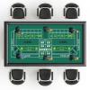 AQQA Craps Table Top 70" x 35 ",Durable, Water-Resistant Mat Rectangle Las Vegas Style Green Casino Poker Table Cover Mat, Great for Poker Game Night Events Theme Party Fundraisers & Gatherings view 1