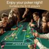 AQQA Craps Table Top 70" x 35 ",Durable, Water-Resistant Mat Rectangle Las Vegas Style Green Casino Poker Table Cover Mat, Great for Poker Game Night Events Theme Party Fundraisers & Gatherings view 2