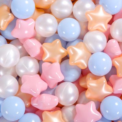 Heopeis Star Ball Pit Balls 200 Count Plastic Balls for Toddlers Phthalate Free BPA Free Crush Proof Balls for Kids Ball Pit Play Tent Indoor Outdoor