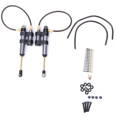 EVTSCAN 2pcs Metal RC Shock Absorber Spring Accessory Fit SCX10 D90 4 RC Car Blue 100mm 110mm Titanium Color Remote Control Vehicle Vibration Reduction (100m)