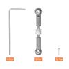 MECCANIXITY 6 Pcs Steering Servo Turnbuckle Rod RC Aluminum Alloy Linkages for A959 A969 A979 K929 1/18 On-Road RC Car (Gray, 37mm) view 3
