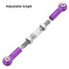MECCANIXITY 2 Pcs Steering Servo Turnbuckle Rod RC Aluminum Alloy Linkages for HSP 1/10 94123 On-Road RC Car (Purple, 62mm) view 4