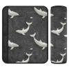 3D Ukiyoe Whale Cream Black 2 pcs Shoulder Strap Padding, Release Stress to Your Neck and Shoulders, car seat Belt Covers for Airplane Airplane SUV 10x7.7 in Protector para view 1