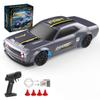 Aetheria RC Drift Car 1/43 Scale 4WD Full-Proportional Racing Car Radio Control High Speed Model with LED Lights, Mini Race Vehicle Ready to Go Without Gyro - Silver view 1