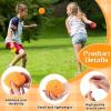 FRESHBALL 48 Pcs Kickball Dodgeballs 3.5 Inches Soft Acrylic Yarn Dodgeballs Playground Balls Large Hand Ball Physical Education Equipment for Adults Handball Outdoor Game Indoor Play, 6 Colors view 3