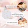 Ginbear Silicone Play Kitchen Tea Set with Washable Cloth Napkin for Little Girl Toddlers 1-3, Non-Toxic Unbreakable Baby Bath Toys for Children 12 Months+ (Ivory, Pink, Mauve, Lilac) view 3