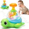Baby Crawling Toys 6-12 Months, Musical Light-up Toys for 1 Year Old, Press to Spin Turtle for Cause and Effect, Infant Tummy Time Early Learning, Christmas Birthday Gifts Boy Girl 7 8 9 10 11 Month view 1