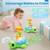 Baby Crawling Toys 6-12 Months, Musical Light-up Toys for 1 Year Old, Press to Spin Turtle for Cause and Effect, Infant Tummy Time Early Learning, Christmas Birthday Gifts Boy Girl 7 8 9 10 11 Month view 4
