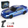 Aetheria RC Drift Car 1/43 Scale 4WD Full-Proportional Racing Car Radio Control High Speed Model with LED Lights, Mini Race Vehicle Ready to Go Without Gyro - Blue view 1