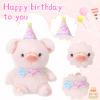 LLUKEME Birthday Piglet Plush Baby Toys, Clap Activated with Voice Recording, Singing Dancing Interactive Stuffed Animal, Easter Gift for Toddlers, Birthday Party Decor view 2