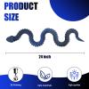 3D Printed Snake - 24 Inch Movable Articulated Snake, Perfect 3D Printed Animals for Educational Toys! Must-Have Toys for Kids and Collectors, Home Office Executive Desk Decor (Blue Black) view 3
