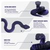 3D Printed Snake - 24 Inch Movable Articulated Snake, Perfect 3D Printed Animals for Educational Toys! Must-Have Toys for Kids and Collectors, Home Office Executive Desk Decor (Black Purple) view 2