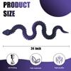 3D Printed Snake - 24 Inch Movable Articulated Snake, Perfect 3D Printed Animals for Educational Toys! Must-Have Toys for Kids and Collectors, Home Office Executive Desk Decor (Black Purple) view 4