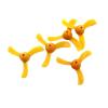 Mini Three-Blade Propeller for Model Boats, 30mm Diameter, 2mm Shaft Hole, Yellow ABS Plastic(2 pc) view 3