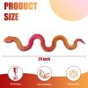 3D Printed Snake - 24 Inch Movable Articulated Snake, Perfect 3D Printed Animals for Educational Toys! Must-Have Toys for Kids and Collectors, Home Office Executive Desk Decor (Red Gold) view 4