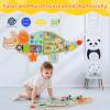 FIIOEOY Dinosaur Activity Wall Busy Board Panels, 11-in-1 Montessori Sensory Wall Panel for Kids, Toddler Learning Activity Center, Perfect for Playroom Daycare Nursery Classroom view 4