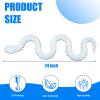 3D Printed Snake - 24 Inch Movable Articulated Snake, Perfect 3D Printed Animals for Educational Toys! Must-Have Toys for Kids and Collectors, Home Office Executive Desk Decor (Noctilucent Blue) view 3