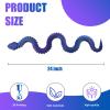 24 Inch 3D Printed Snake - Movable Articulated Snakes, Perfect 3D Printed Animals for Educational Toys! Must-Have Toys for Kids and Collectors, Home Office Executive Desk Decor (Blue Purple) view 3
