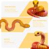 3D Printed Snake - 24 Inch Movable Articulated Snake, Perfect 3D Printed Animals for Educational Toys! Must-Have Toys for Kids and Collectors, Home Office Executive Desk Decor (Pink Gold) view 2
