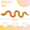 3D Printed Snake - 24 Inch Movable Articulated Snake, Perfect 3D Printed Animals for Educational Toys! Must-Have Toys for Kids and Collectors, Home Office Executive Desk Decor (Pink Gold) view 3