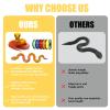 3D Printed Snake - 24 Inch Movable Articulated Snake, Perfect 3D Printed Animals for Educational Toys! Must-Have Toys for Kids and Collectors, Home Office Executive Desk Decor (Pink Gold) view 4