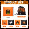 LaRandom 21 Pcs Cornhole Bean Bags for Halloween with Black Mesh Drawstring Bag 2 x 2 Inch Haunted House Ghosts Spiders Pumpkins Small Orange Black Beanbags for Toss Party Toy Halloween Throwing Games view 2