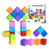 Pleykele Large Magnetic Building Blocks in 8 Colors, 1.65 Inch Magnet Cubes for Sensory Education, STEM Learning Stacking Toys for Toddlers, 1 2 3 Years Old Boys & Girls Birthday Gifts (16PCS) view 1
