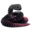 3D Printed Snake - 24 Inch Movable Articulated Snake, Perfect 3D Printed Animals for Educational Toys! Must-Have Toys for Kids and Collectors, Home Office Executive Desk Decor (Black Red) view 1