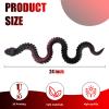 3D Printed Snake - 24 Inch Movable Articulated Snake, Perfect 3D Printed Animals for Educational Toys! Must-Have Toys for Kids and Collectors, Home Office Executive Desk Decor (Black Red) view 3