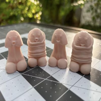 4pcs Tiny Pen,is Figurine, Pen,is 3D Mini Dick, Small Dick Figurine, Funny Perfect Prank Gag Gift, Bachelorette Party, Novelty Gift, Bag of Dicks, Novelty Gift in Custom Colors (Orange)