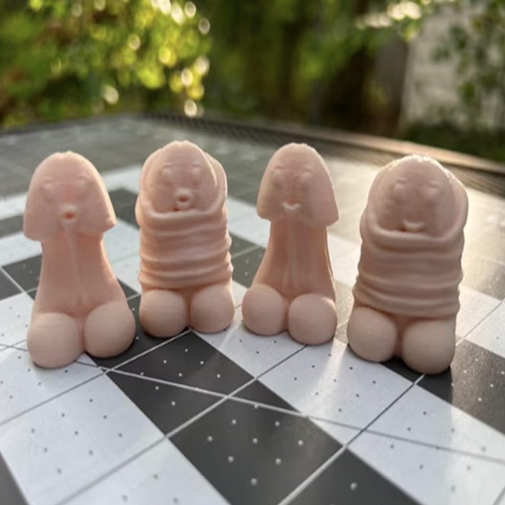 4pcs Tiny Pen,is Figurine, Pen,is 3D Mini Dick, Small Dick Figurine, Funny Perfect Prank Gag Gift, Bachelorette Party, Novelty Gift, Bag of Dicks, Novelty Gift in Custom Colors (Orange)