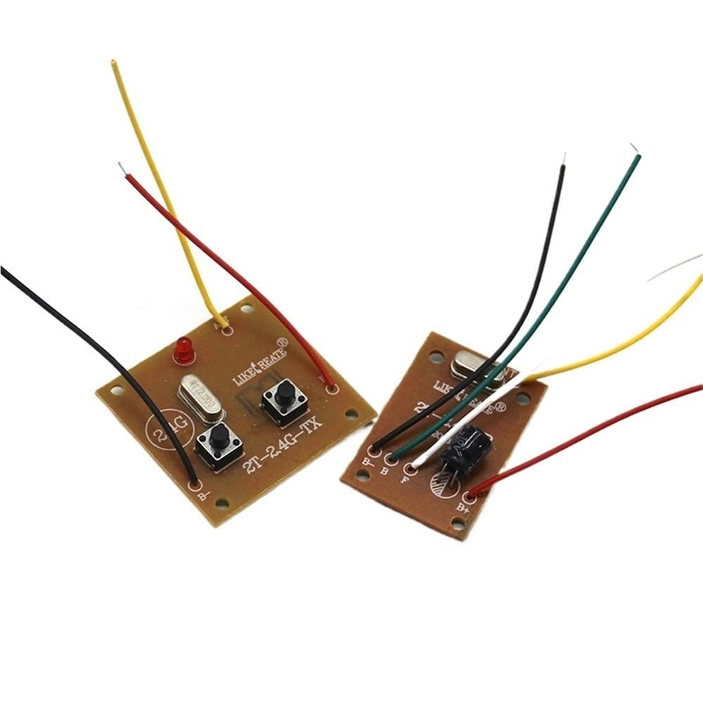 2.4G Two-Channel Remote Control Kit for DIY Model Cars & Boats, 30M Range, Easy Installation