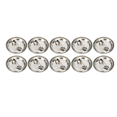 Sorandy 100pcs Blank Pin Button Name Tag Round Safe Badge Emblem Medal Parts Supplies for Handicraft Souvenirs with Plastic Button Back Cover, Clear Film and Blank Paper (100 Sets of 25MM Metal