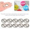 Sorandy 100pcs Blank Pin Button Name Tag Round Safe Badge Emblem Medal Parts Supplies for Handicraft Souvenirs with Plastic Button Back Cover, Clear Film and Blank Paper (100 Sets of 25MM Metal view 2