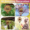 3D Wind Spinners, 12 Inch Outdoor Metal Four Leave Clover Wind Spinner Yard Decor Stainless Steel Hanging Decor with Rotating Hook for Garden Yard Window(Orange) view 4