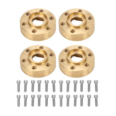 Alomejor 4PCS RC Wheel Hex Hub Adapter with 12mm Wheel Hex Gold Color Suitable for M3 6 Hole Wheels (6mm)