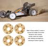 Alomejor 4PCS RC Wheel Hex Hub Adapter with 12mm Wheel Hex Gold Color Suitable for M3 6 Hole Wheels (6mm) view 4