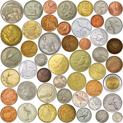 20 Different Fantasy Coins Featuring Birds - Eagles, Parrots, Hawks, Roosters and More - Authentic World Novelty Token Collection